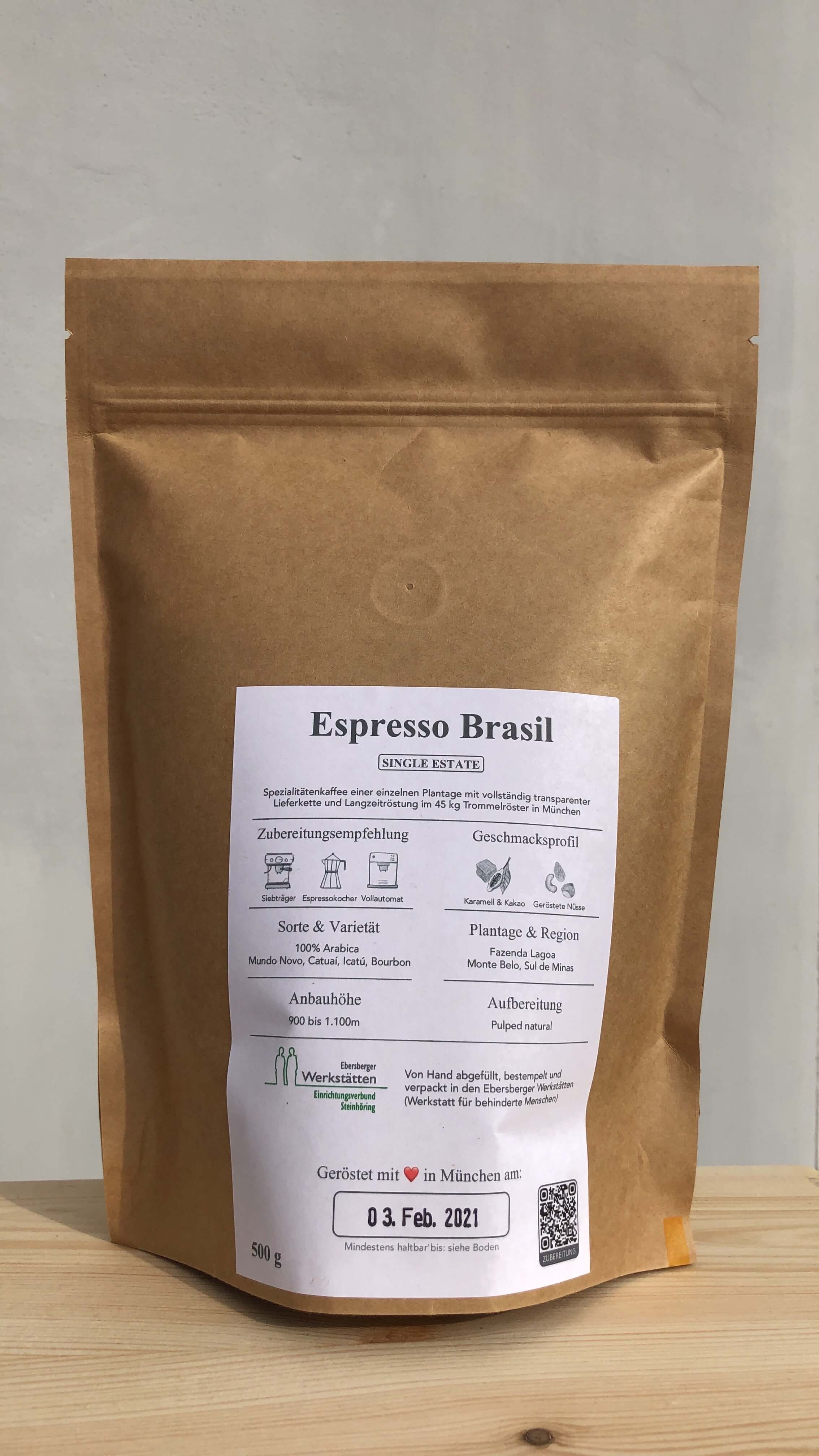 Espresso Brasil - 100% Arabica Single Estate (Fazenda Lagoa)